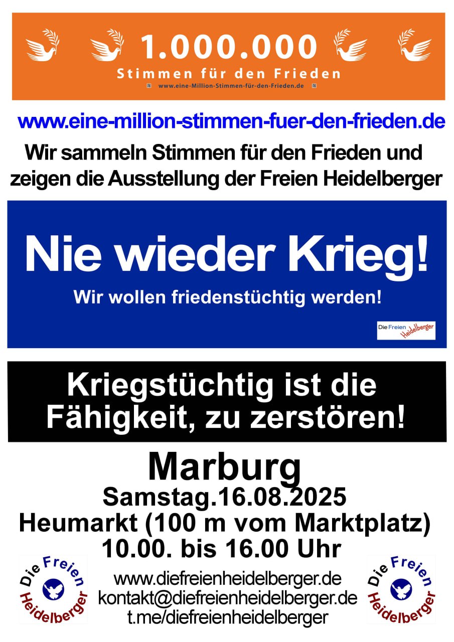 Samstag, 16.08.2025, Marburg an der Lahn (Hessen)