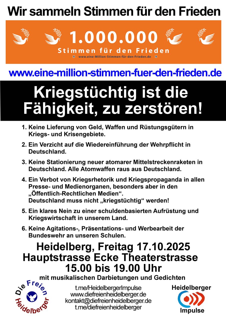 Freitag, 17.10.2025, HD-Altstadt, Hauptstr./Theaterstr.