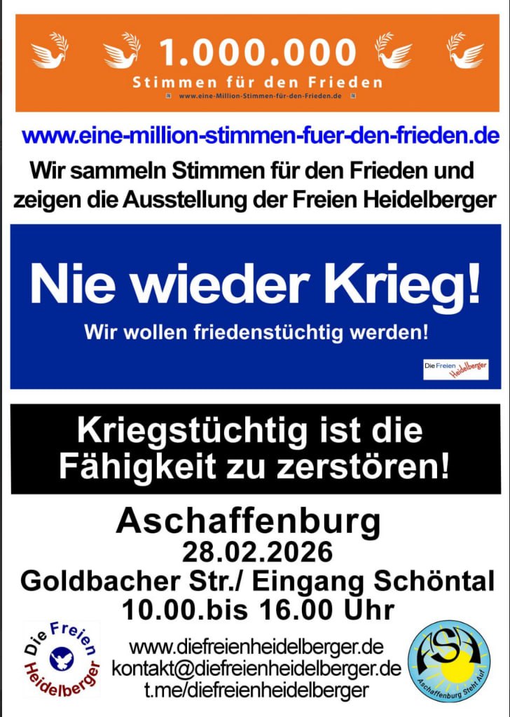 Samstag, 28.02.2026, Aschaffenburg (Unterfranken/Bayern)